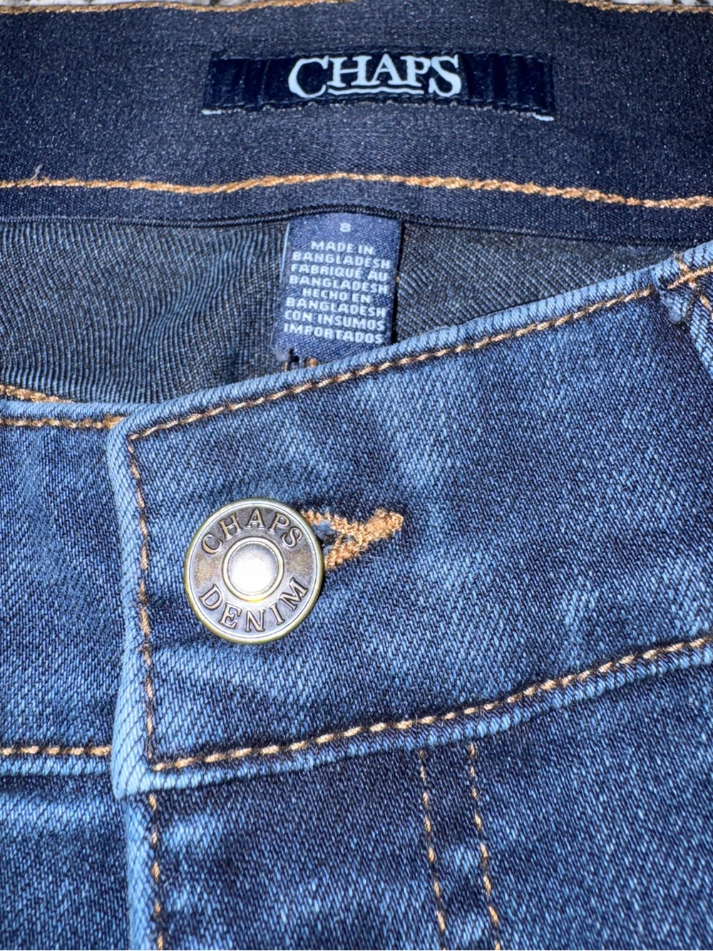 Chaps Women's Dark Wash Jeans (Size 10) - Picture 4 of 6